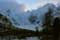 Zicht op Piz Bernina en Morteratsch Gletsjer