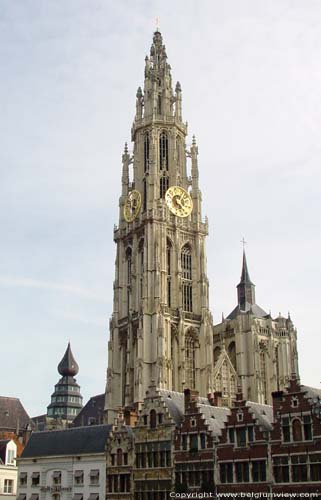 Cathédrale Notre Dame ANVERS 1 / ANVERS photo vu de l'HÃ´tel de Ville