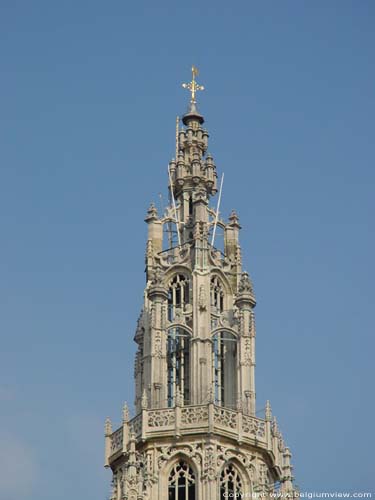 Onze-Lieve-Vrouw-Kathedraal ANTWERPEN 1 (centrum) / ANTWERPEN foto Torenspits vanop terras van Den Engel