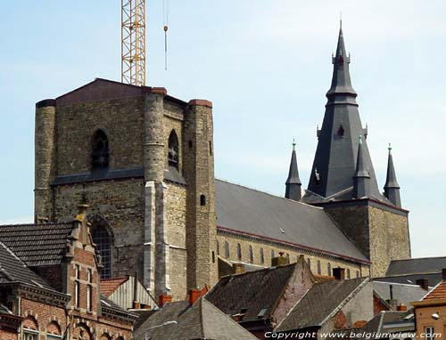Saint-Vincentiuskerk SOIGNIES / ZINNIK foto Overzicht van op plein