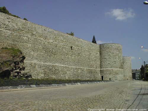 Middeleeuwse stadsomwalling BINCHE foto Overzicht