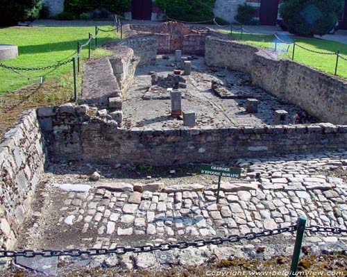 Kasteel van Jehay AMAY foto Het kasteel lag bij de oude, Romeinse weg naar Tongeren, wat de Romeinse opgravingen verklaart. 