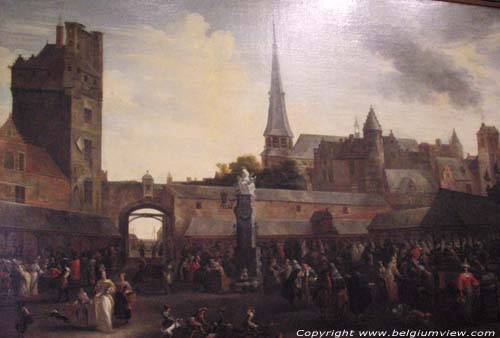 Sint-Walburgiskerk & Nieuwe Vismarkt ANTWERPEN 1 (centrum) in ANTWERPEN / BELGI Schilderij in Stadhuis