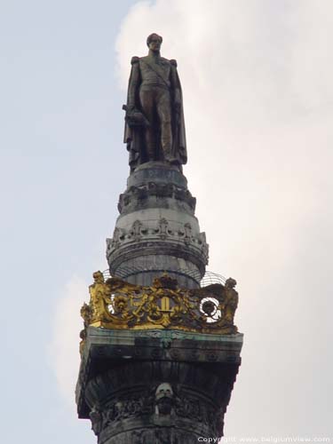 Congrescolumn BRUSSELS-CITY in BRUSSELS / BELGIUM Detail fo the top: king Leopold I