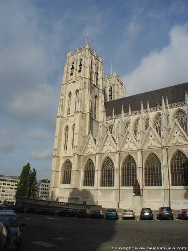 Sint-Michielskathedraal (Sint-Michiels en Sinte-Goedele) BRUSSEL-STAD in BRUSSEL / BELGI Zijaanzicht