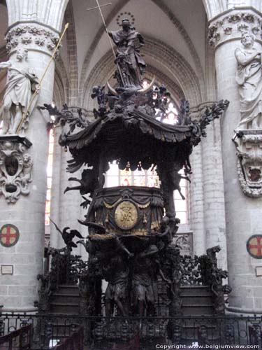 Saint-Michaels' cathedral (Saint-Michael and  Sainte-Gudule) BRUSSELS-CITY in BRUSSELS / BELGIUM 