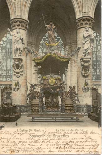 Saint-Michaels' cathedral (Saint-Michael and  Sainte-Gudule) BRUSSELS-CITY in BRUSSELS / BELGIUM e