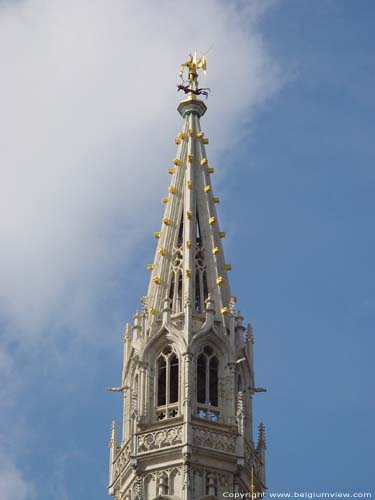 Stadhuis BRUSSEL-STAD in BRUSSEL / BELGI Detail spits