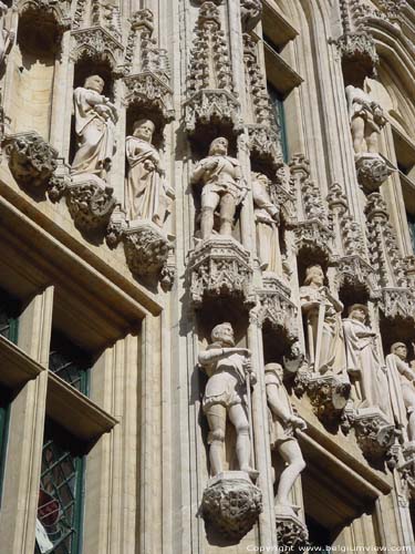 Stadhuis BRUSSEL-STAD in BRUSSEL / BELGI Detail zijgevel