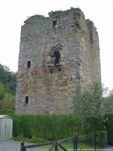 Toren van Alvau (te Nil-Saint-Vincent) WALHAIN foto Overzicht achterzijde