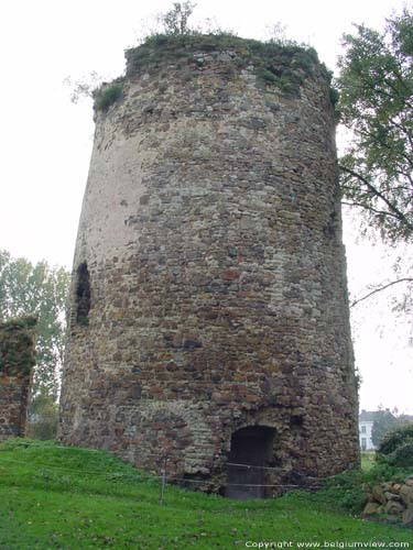 Kasteel en donjon van Walhain (te Walhain-Saint-Paul) WALHAIN / BELGI Toren binnen muren