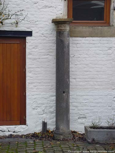 Maison du Bailli, porte du Chteau ORP-JAUCHE foto Toscaanse zuil uit het vroegere kasteel