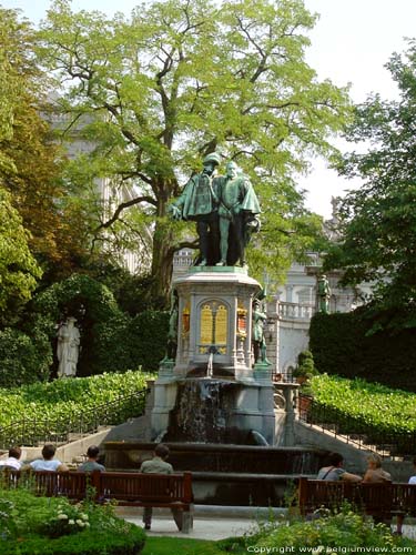 Park van de Kleine Zavel BRUSSEL-STAD in BRUSSEL / BELGI 