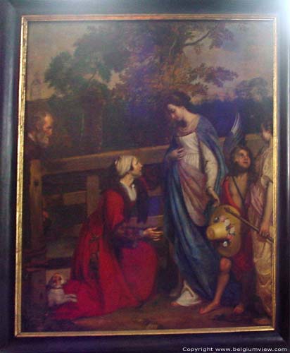 Onze-Lieve-Vrouw Bezoeking of Onze-Lieve-Vrouwekerk Lissewege ZEEBRUGGE in BRUGGE / BELGIË Schilderij 'De bezoeking van Maria aan Elisabeth' door Jacob van Oost uit 1652.