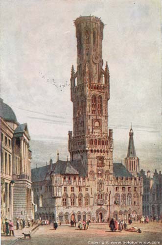 Belfort van Brugge en hallen (halletoren) BRUGGE foto  