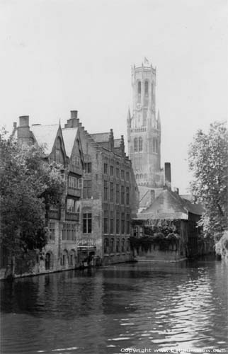 Belfort van Brugge en hallen (halletoren) BRUGGE foto Voor deze foto uit 1938 danken we Pim Vermeulen