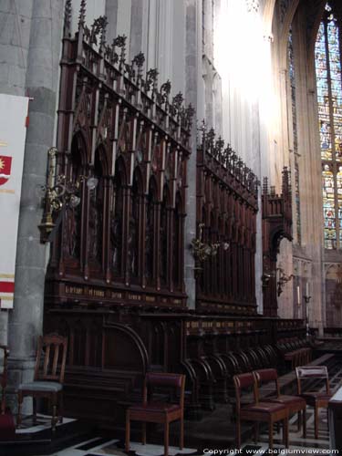 Sint-Pauluskathedraal LIEGE 1 / LUIK foto Banken in koor