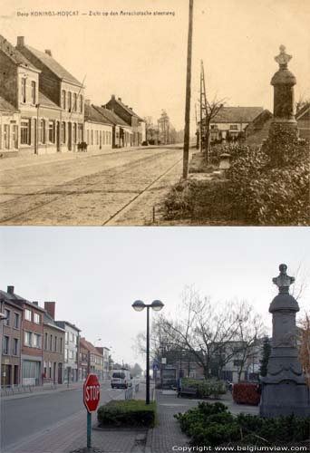 Zicht op Aarschotsesteenweg LIER / BELGI Vergelijking begin 1900 en 2003