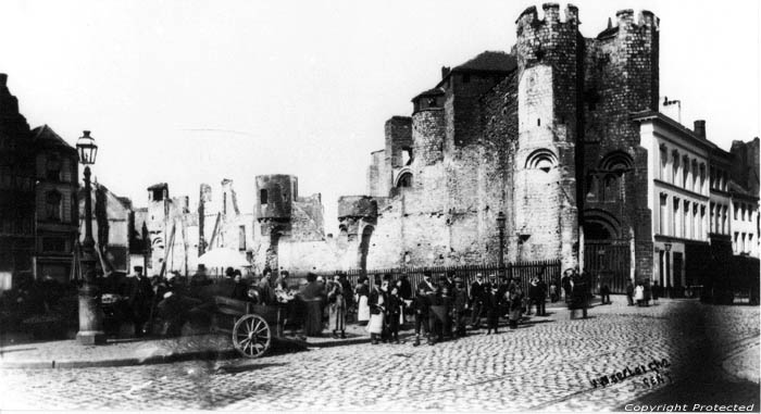 Gravensteen GENT / BELGI Situatie rond 1900