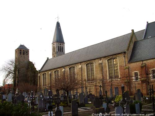Old Saint-Leonard and Saint Peter's church (in Dudzele) ZEEBRUGGE in BRUGGE / BELGIUM 
