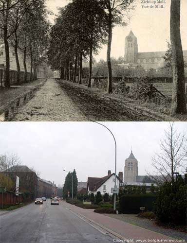 Zicht op de Sint-Petrus en Pauluskerk van Mol MOL foto 