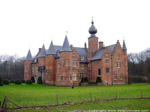 Kasteel van Rumbeke ROESELARE foto Overzicht van het burchtachtige kasteel uit de renaissance.