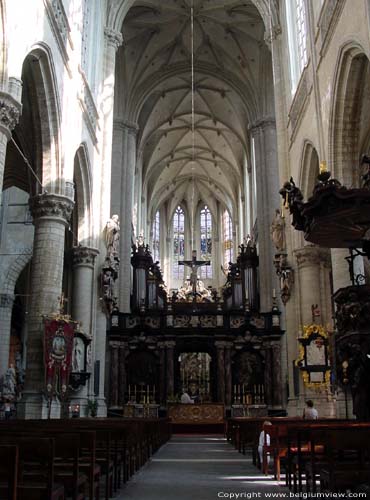 Sint-Jacobskerk ANTWERPEN 1 (centrum) in ANTWERPEN / BELGI Het middenschip met het barokke koordoksaal.