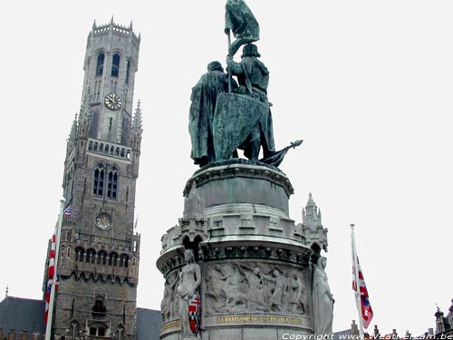 Standbeeld Pieter de Koninc en Jan Breidel BRUGGE foto 