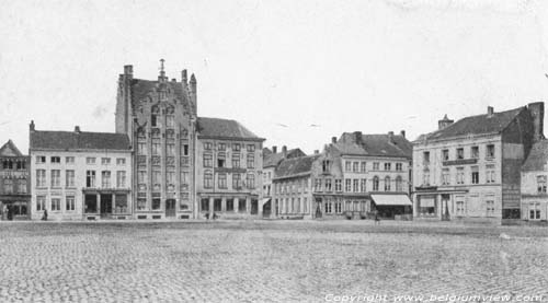 Market (before the first worldwar) DIKSMUIDE in DIXMUDE / BELGIUM 