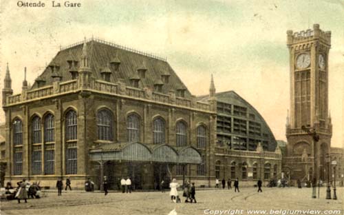 Oud stationsgebouw OOSTENDE / BELGI 