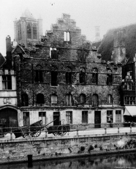 Korenstapelhuis of 'de Spijker' GENT / BELGI Toestand rond 1900