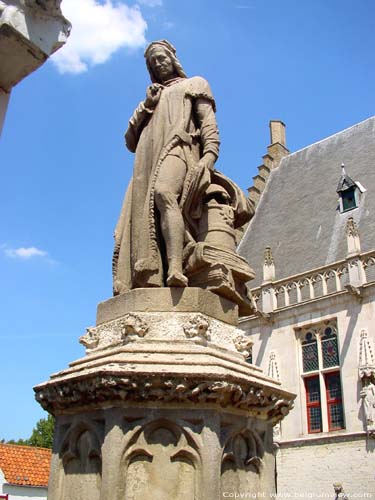 Statue of Jacob van Maerlandt DAMME / BELGIUM 