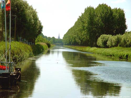 Damse Vaart DAMME / BELGI Uitzicht richting Brugge