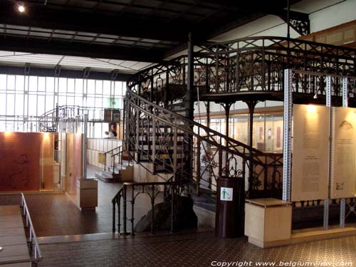 Museum voor Natuurwetenschappen BRUSSEL-STAD in BRUSSEL / BELGI Smeedijzer in de grote Art-Nouveau zaal