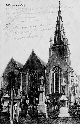 glise abbatiale de Saint-Pierre LO-RENINGE / BELGIQUE Situation devant la première guerre mondiale