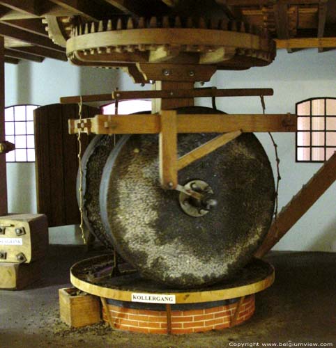 Kasteel Puyenbrug WACHTEBEKE / BELGI Oliemolen in het molenmuseum.