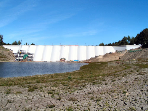 Empty lake during works BUTGENBACH / BELGIUM 