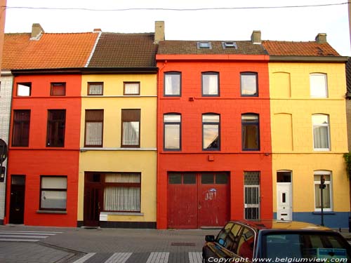 Kleurrijke wijk achter Dampoort GENT / BELGI 