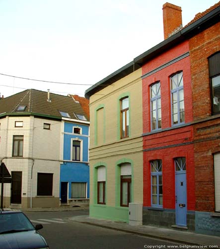 Kleurrijke wijk achter Dampoort GENT / BELGI 