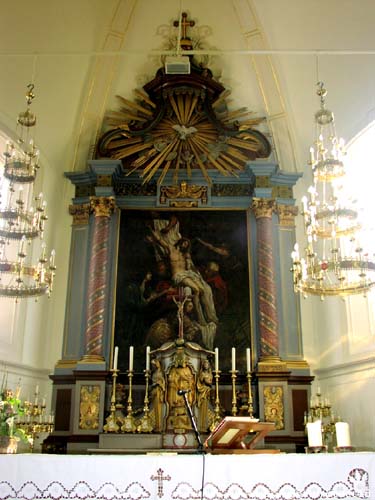 Onze-Lieve-Vrouw Geboortekerk (te Kluizen) EVERGEM / BELGI Kruisafneming door  P.Beernaert (foto door Jean-Pierre Pottelancie) 