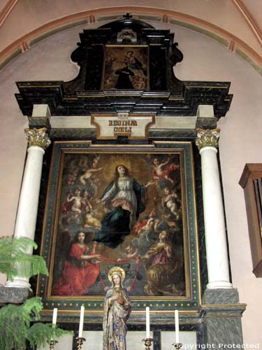 Sint-Joriskerk (te Sleidinge) EVERGEM foto Tenhemelopneming van Maria door Roose (de Liemaeckere) Nicolaas 