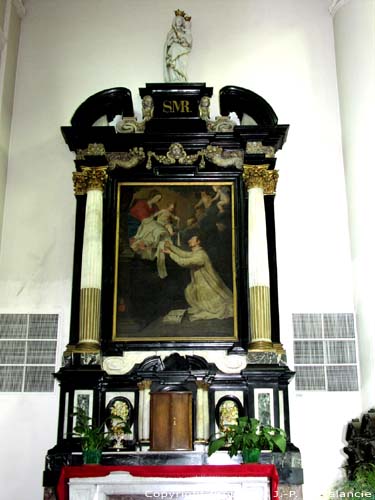 Heilige Gerulphuskerk (te Drongen) DRONGEN in GENT / BELGI 'Sint-Norbertus ontvangt het ordeshabijt van Onze-Lieve-Vrouw' door Antoon van den Heuvel uit de 17e eeuw