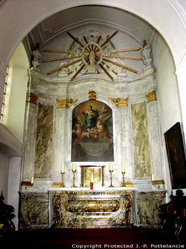 Kerk Sint-Martinuskerk SINT-MARTENS-LATEM foto Onze-Lieve-Vrouw Tenhemelopneming door Antoon Van den Heuvel