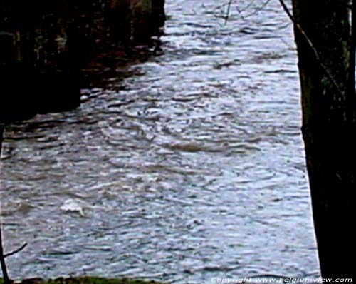 Samenvloeiing Eau Blanche - Eau Noire wat de Viroin geeft NISMES / VIROINVAL foto 