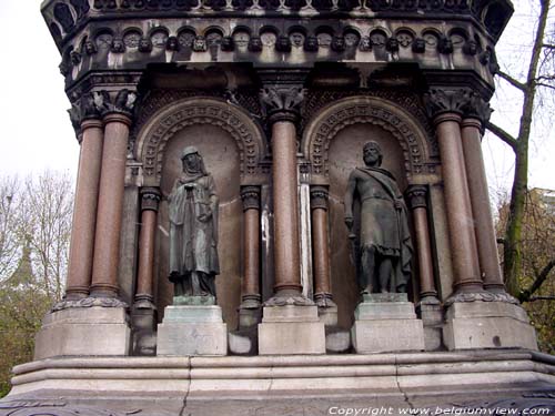 Horseman's statue of Emperor Charles LIEGE 1 in LIEGE / BELGIUM 