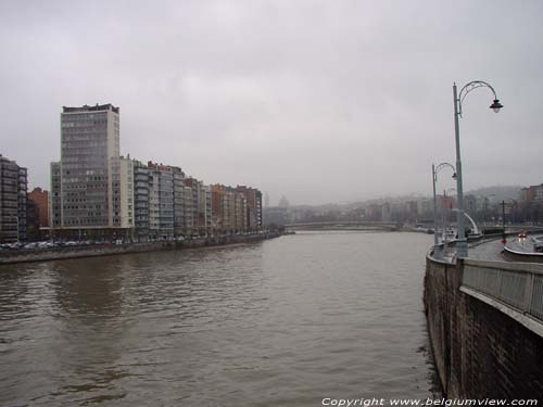 Zicht op Maas LIEGE 1 in LUIK / BELGI 