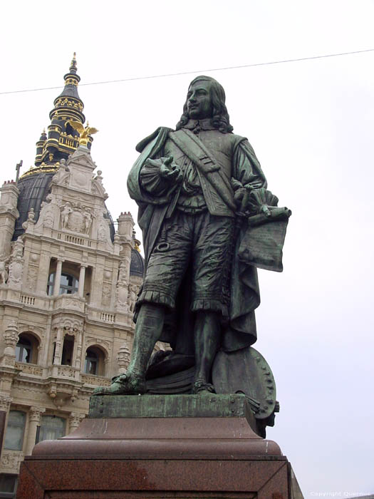 David Teniers (II) the Younger statue ANTWERP 1 in ANTWERP / BELGIUM 