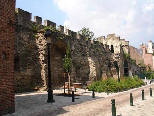 First town wall BRUSSELS-CITY in BRUSSELS / BELGIUM 