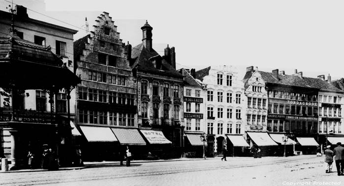 Korenmarkt anno 1900 GENT / BELGI 