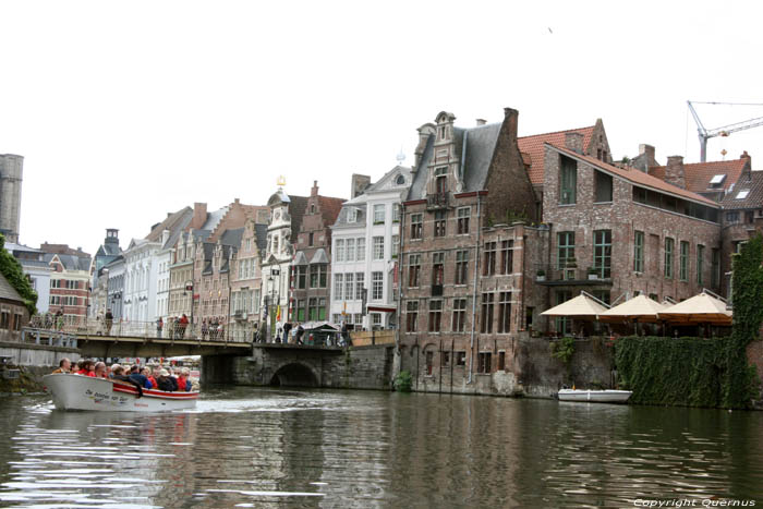 View on the city from the water GHENT / BELGIUM 